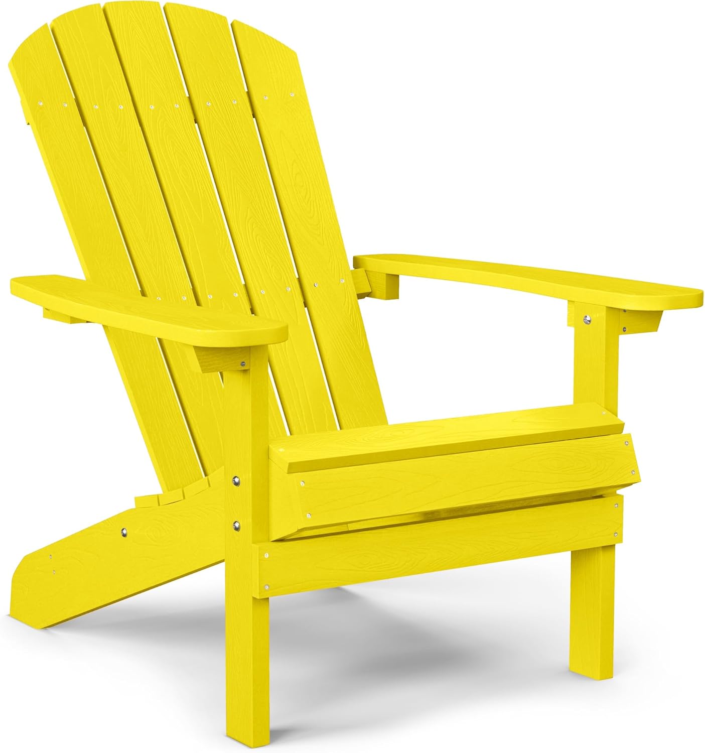 YEFU Adirondack Chairs Set of 2 Plastic Weather Resistant, Outdoor Chairs with Cup Holder, Like Real Wood, Widely Used in Outdoor, Patio, Fire Pit, Deck, Outside, Campfire Chairs (Blue)